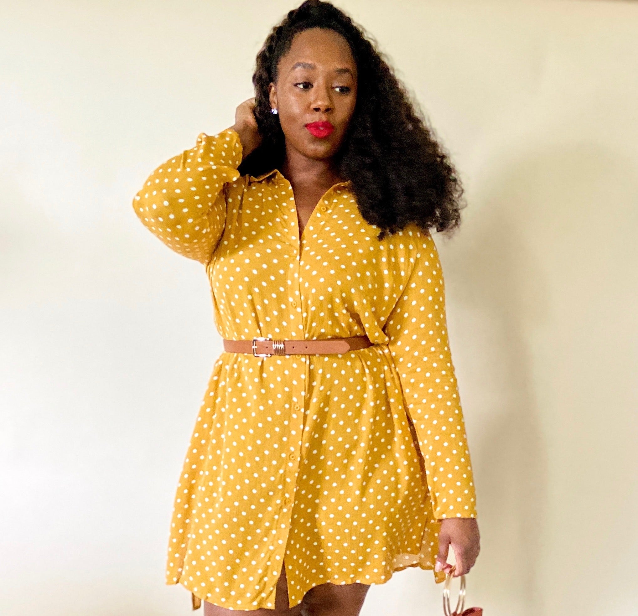 Poke A Dotted Sun Shirt Dress