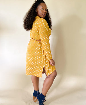 Poke A Dotted Sun Shirt Dress