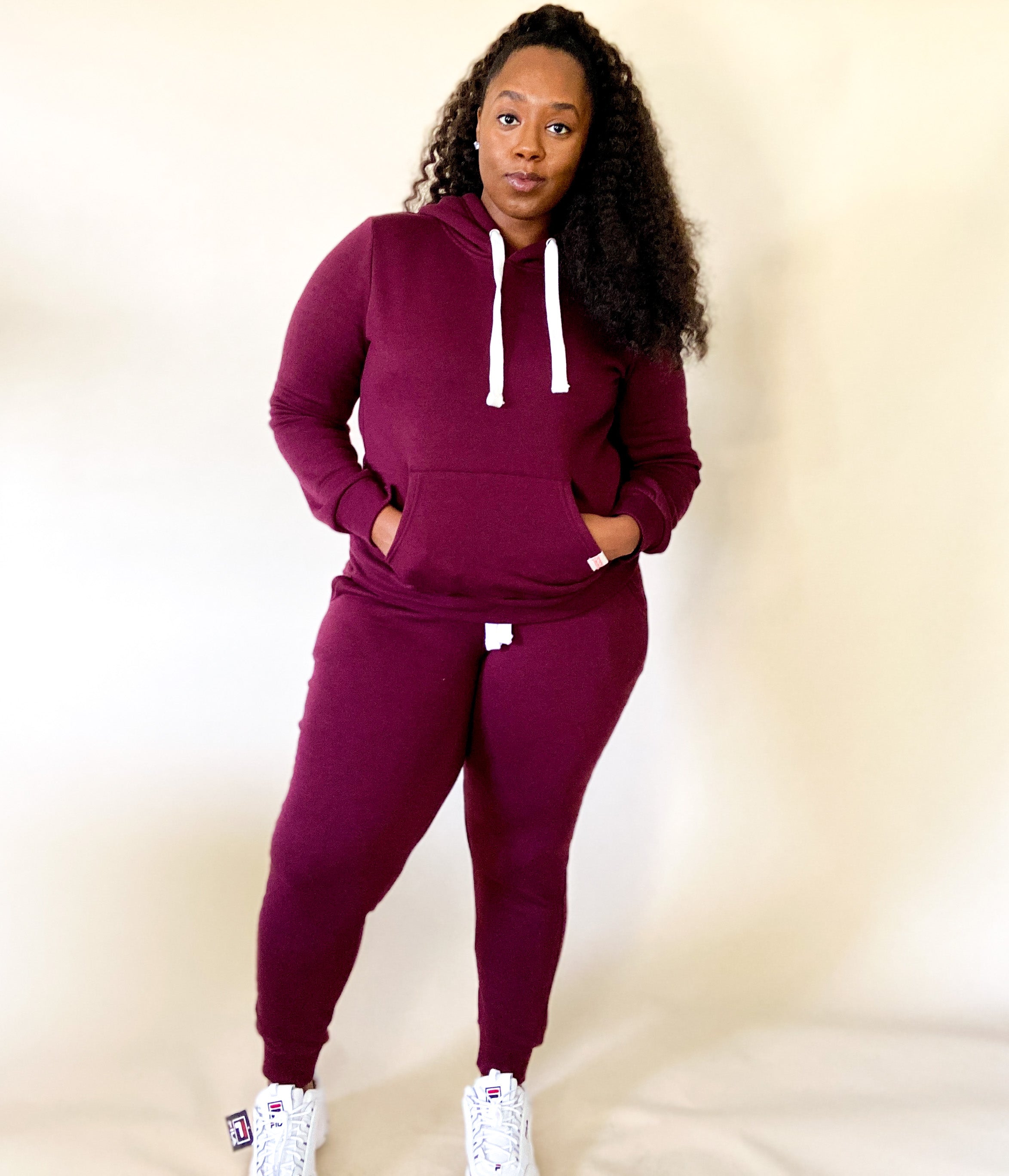 Maroon Jogger Set