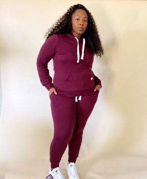 Maroon Jogger Set