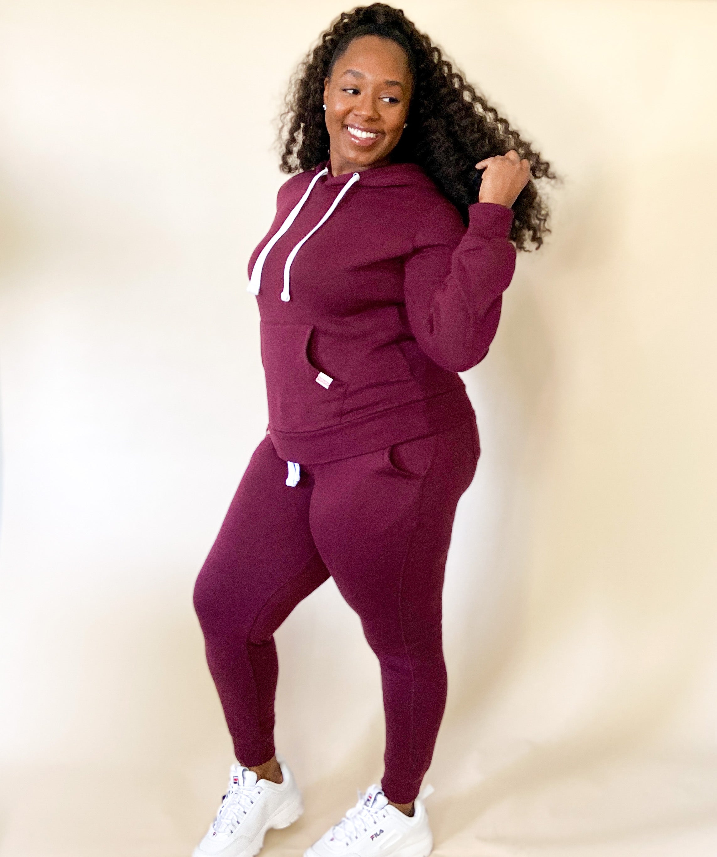 Maroon Jogger Set