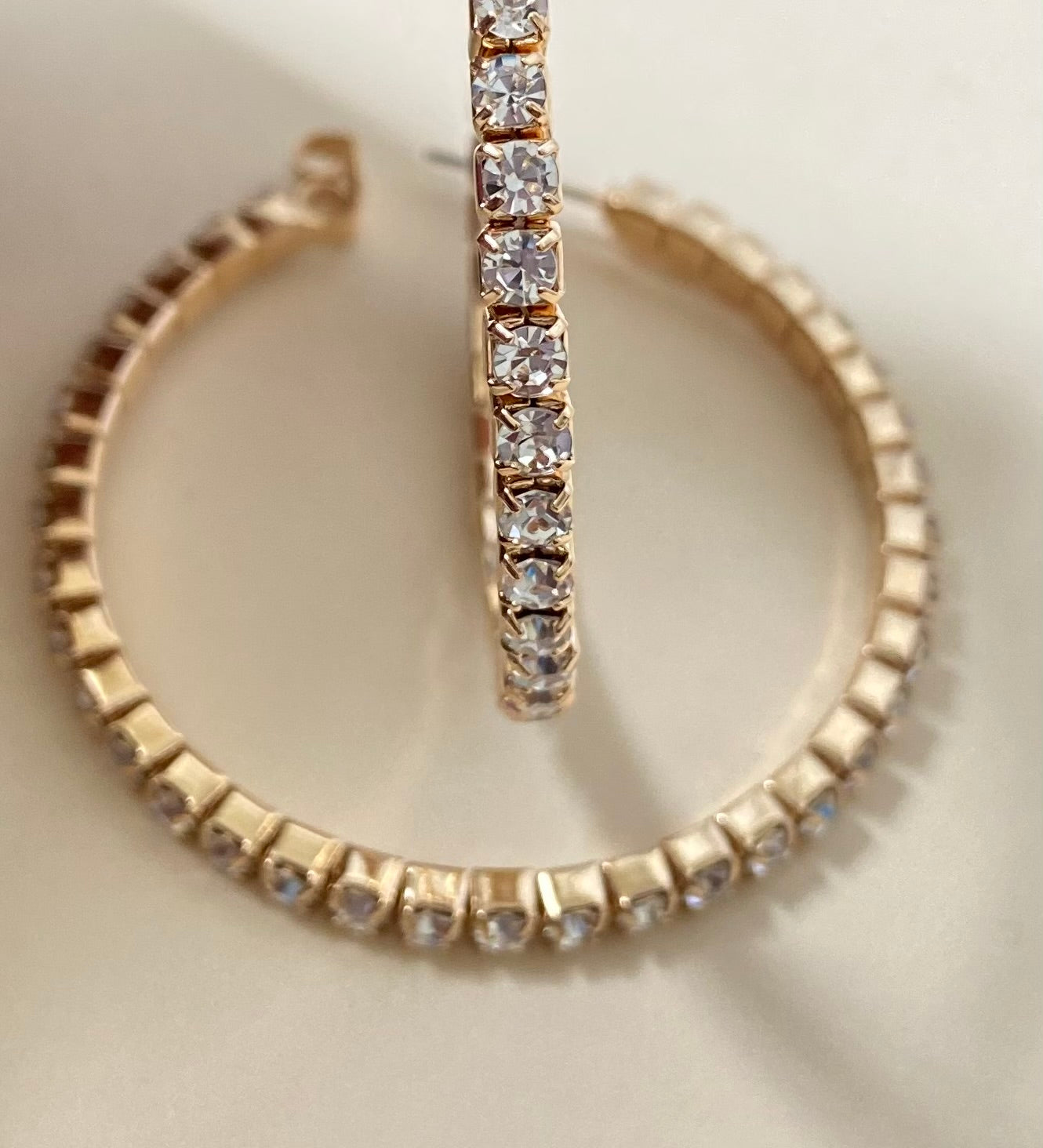 Rhinestone Hoop Earrings