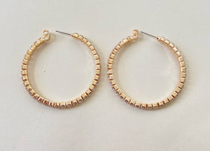 Rhinestone Hoop Earrings